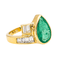 Bague 51 Bague en or jaune 18 carats avec émeraude et diamants 58 Facettes 3954556RV