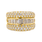 Bague 51 Bague en or jaune 18 carats pavée de diamants 58 Facettes 3954557RV