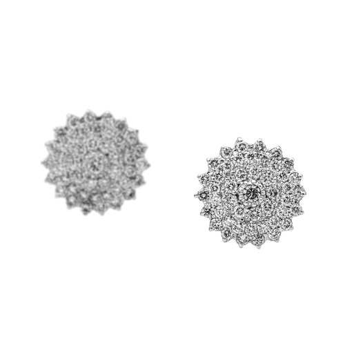 Boucles d'oreilles Boucles d’oreilles puces en or blanc 18 carats et diamants 58 Facettes 3970467CN
