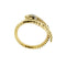 Bracelet Bracelet serpent rigide contrarié en or jaune 18 kt et diamants 58 Facettes 39752