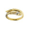 Bracelet Bracelet serpent rigide contrarié en or jaune 18 kt et diamants 58 Facettes 39752