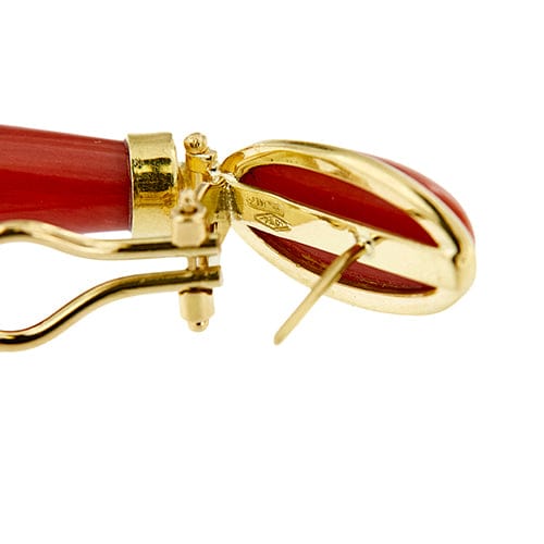 Boucles d'oreilles Boucles d’oreilles - Corail en or jaune 18 ct 58 Facettes 39773