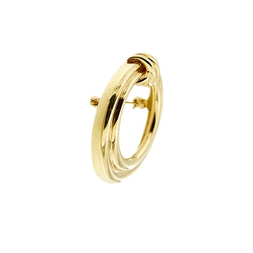 Broche Tiffany & Co. - Broche ronde à nœud en or jaune 18 ct 58 Facettes 39787