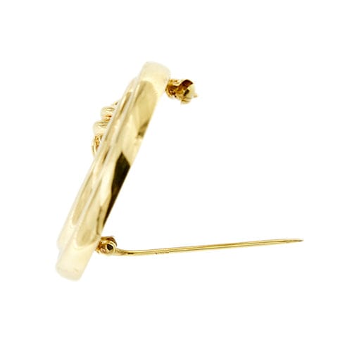Broche Tiffany & Co. - Broche ronde à nœud en or jaune 18 ct 58 Facettes 39787