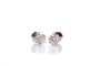 Boucles d'oreilles Puces d’oreilles en or blanc 18k avec 2 diamants 1 ct 58 Facettes 27899
