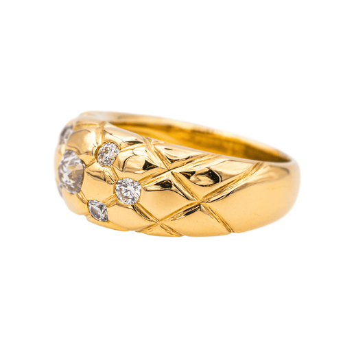 Bague 57 Bague en or jaune 18 carats avec diamants 58 Facettes 3989807CN