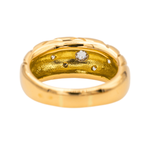 Bague 57 Bague en or jaune 18 carats avec diamants 58 Facettes 3989807CN
