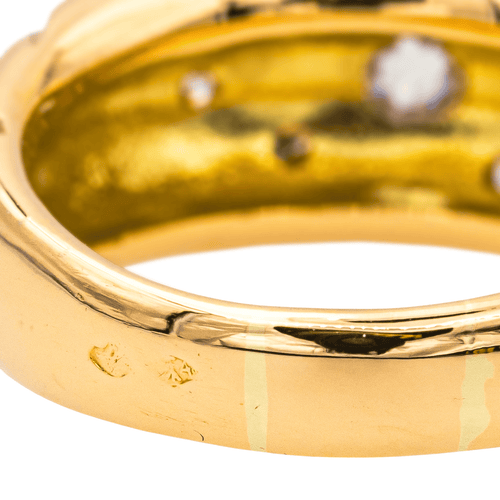 Bague 57 Bague en or jaune 18 carats avec diamants 58 Facettes 3989807CN