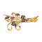 Broche Broche en or rose 18 carats avec rubis, saphirs et diamants 58 Facettes 3994908CN