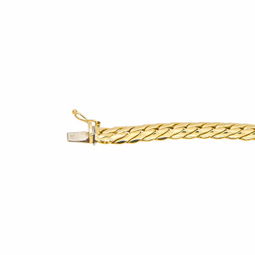 Collier Collier chaîne maille anglaise en or jaune et blanc 18 carats 58 Facettes 3995436CN