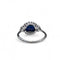 Bague 52 Bague Art déco - Bague entourage en platine et saphir, diamants 58 Facettes
