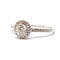 Bague 54 Solitaire or blanc 18 carats diamants 58 Facettes