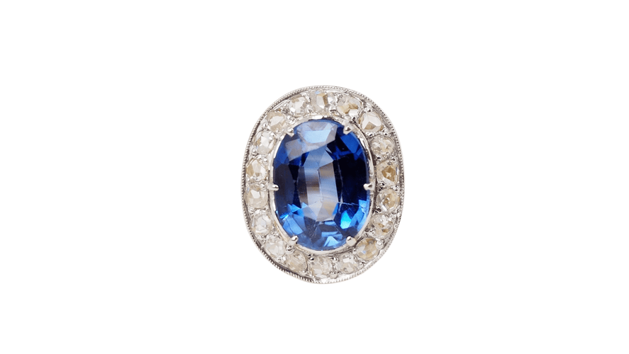 Bague 50.5 Bague Saphir Verneuil Diamants 58 Facettes 32588