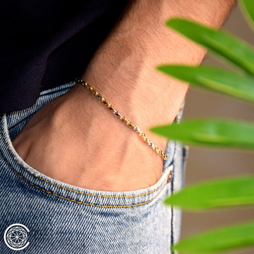 Bracelet Bracelet bicolore en or 18k, 21 cm 58 Facettes EC00GB290A0CE