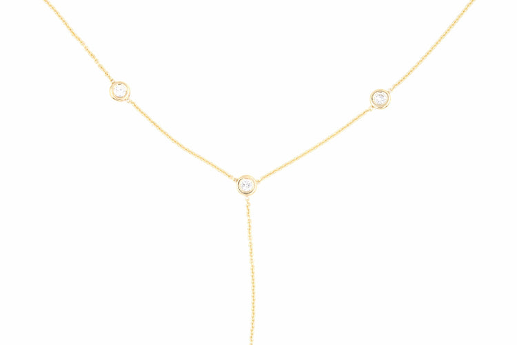 Collier Collier Tie en or blanc 18k et diamants 58 Facettes