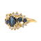 Bague 56 Bague en or jaune 18 carats sertie de saphirs et diamants 58 Facettes 4002854CN