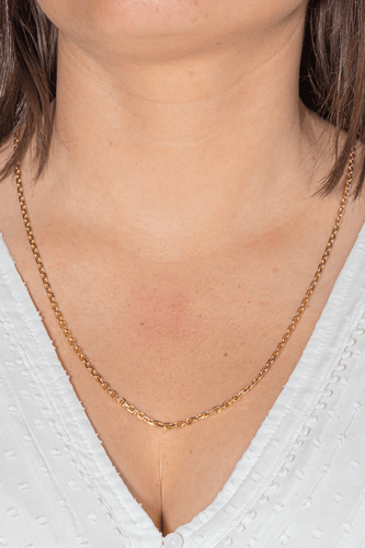 Collier Collier sautoir - Chaîne maille forçat en or jaune 18 carats 58 Facettes 4007998CN