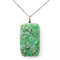 Pendentif Pendentif Art Déco en or blanc et jade sculpté, diamants 58 Facettes