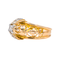 Bague 59 Bague Tank en or rose et or blanc avec diamants 58 Facettes 4033238CN