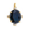 Pendentif Pendentif en or jaune 18 carats avec saphir et diamants 58 Facettes 4049093CN
