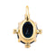 Pendentif Pendentif en or jaune 18 carats avec saphir et diamants 58 Facettes 4049093CN