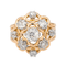 Bague 53.5 Bague en or rose 18 carats sertie de diamants taille ancienne 58 Facettes 4061323CN