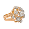 Bague 53.5 Bague en or rose 18 carats sertie de diamants taille ancienne 58 Facettes 4061323CN