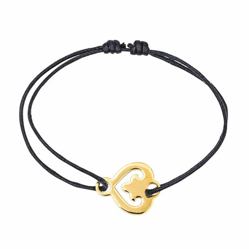 Bracelet O.J. Perrin Légendes - Bracelet cœur en or jaune 18 carats 58 Facettes 4061984CN