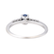Bague 54 Bague en or blanc 18 carats avec saphir ovale et diamants 58 Facettes 4064649CN
