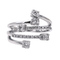 Bague 55 Bague pavée en or blanc 18 carats et diamants 58 Facettes 4086039CN