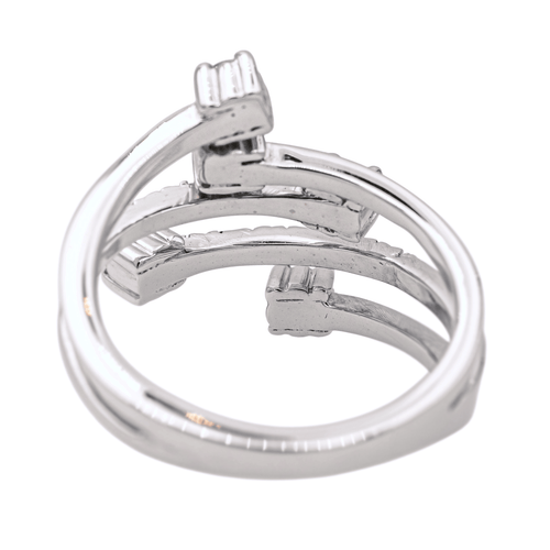Bague 55 Bague pavée en or blanc 18 carats et diamants 58 Facettes 4086039CN