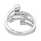 Bague 55 Bague pavée en or blanc 18 carats et diamants 58 Facettes 4086039CN