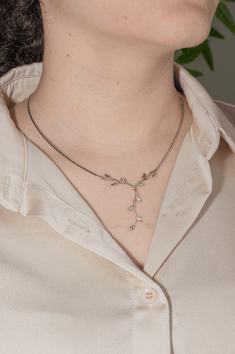 Collier Collier négligé en or blanc 18 carats et diamants 58 Facettes 4087022RV