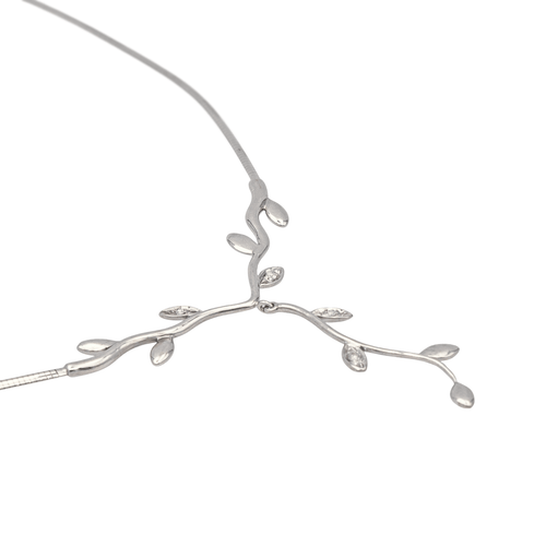 Collier Collier négligé en or blanc 18 carats et diamants 58 Facettes 4087022RV