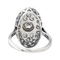 Bague 55 Bague marquise en or blanc 18 carats et platine, diamants 58 Facettes 4097114CN