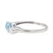 Bague 56 Bague en or blanc 18 carats avec topaze bleue 58 Facettes 4098650RV