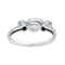 Bague 56 Bague en or blanc 18 carats avec topaze bleue 58 Facettes 4098650RV