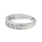 Bague 53 Bague demi-alliance en or blanc 18 carats et diamants 58 Facettes 4098653RV