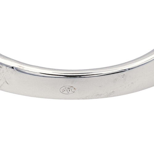 Bague 53 Bague demi-alliance en or blanc 18 carats et diamants 58 Facettes 4098653RV