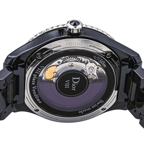 Montre Dior VIII - Montre en céramique noire sertie d’améthystes 58 Facettes 4106498RV