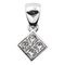 Pendentif Pendentif en or blanc 18 carats avec diamants taille princesse 58 Facettes 4113811CN