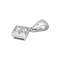 Pendentif Pendentif en or blanc 18 carats avec diamants taille princesse 58 Facettes 4113811CN