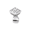 Pendentif Pendentif en or blanc 18 carats avec diamants taille princesse 58 Facettes 4113811CN