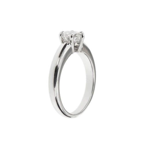 Bague 54 Bague solitaire diamant 0,90 ct en or blanc 18 kt 58 Facettes 4114