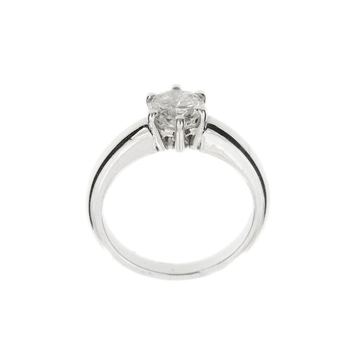 Bague 54 Bague solitaire diamant 0,90 ct en or blanc 18 kt 58 Facettes 4114