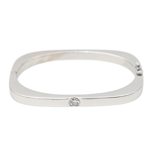 Bracelet Bracelet jonc en or blanc 18 carats avec diamant taille brillant 58 Facettes 4125740RV