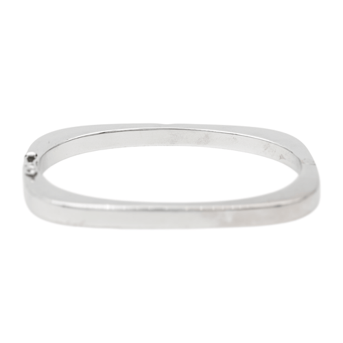 Bracelet Bracelet jonc en or blanc 18 carats avec diamant taille brillant 58 Facettes 4125740RV