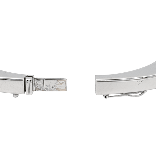 Bracelet Bracelet jonc en or blanc 18 carats avec diamant taille brillant 58 Facettes 4125740RV