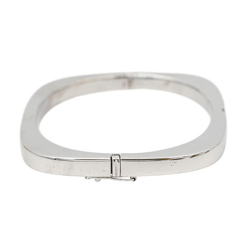 Bracelet Bracelet jonc en or blanc 18 carats avec diamant taille brillant 58 Facettes 4125740RV