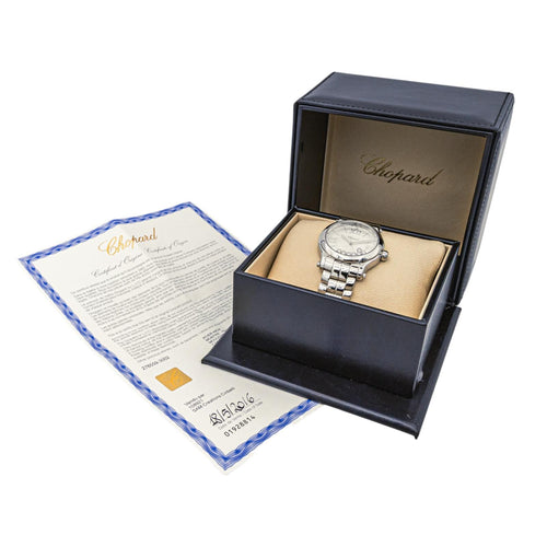 Montre Chopard Happy Sport - Montre en acier avec diamants 58 Facettes 4144055RV